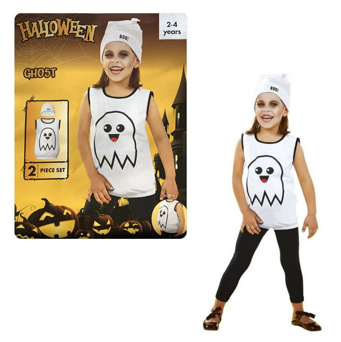 Дитячий костюм Привид на Хелловін розмір 2-4 роки 98-104 Німеччина білий Київ - фото 3