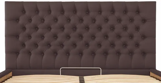 Кровать Двуспальная Cambridge Comfort 160 х 190 см Fly 2231 С подъемным механизмом и нишей для белья Темно-коричневый Киев