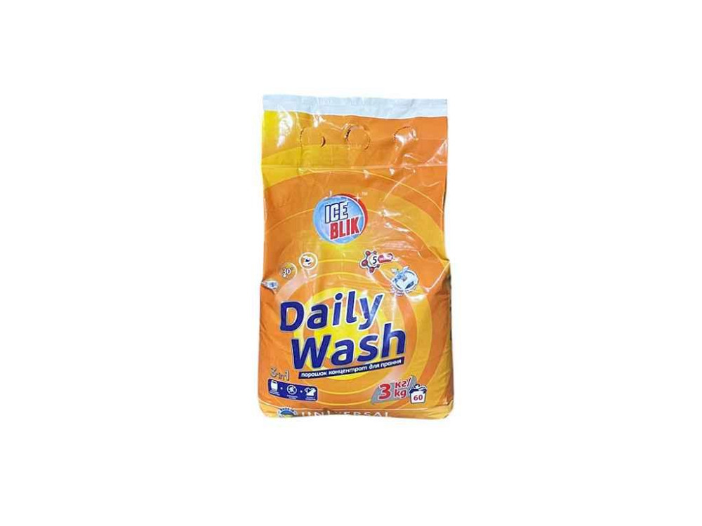 Стиральный порошок 3кг DAILY WASH Universal CONCENTRATE ТМ ICE BLIK Киев - изображение 1
