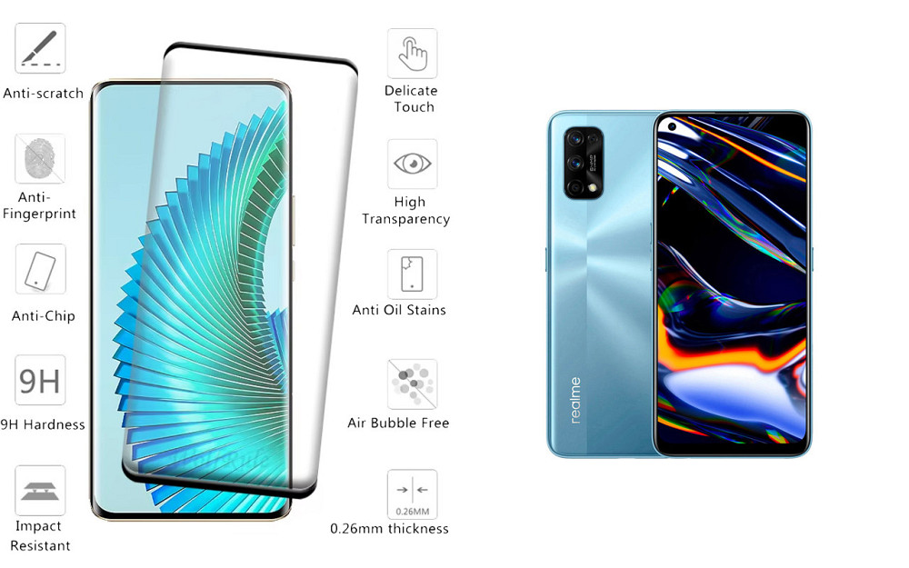 Захисне скло HyperGlass Pro для Realme 7 Pro – максимальна чутливість та захист Київ - фото 2