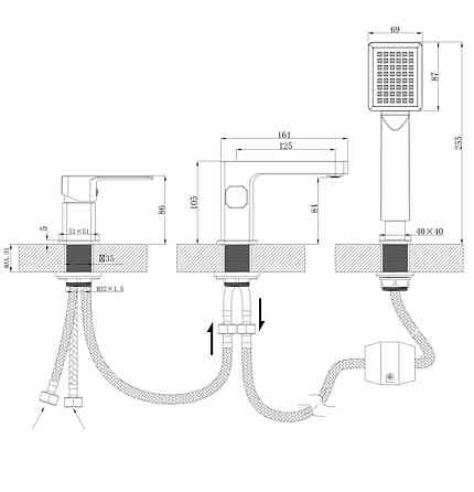 Змішувач для ванни Haiba Kubus 022    ( HB3957 ) 22540 Харків