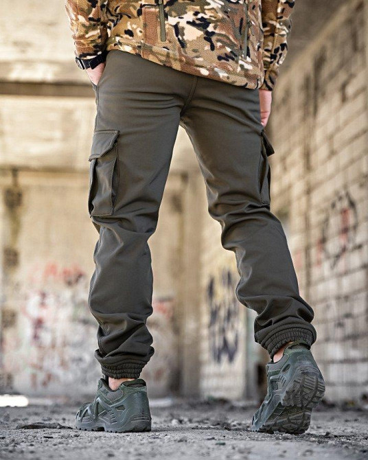 Зимние штаны soft shell BANDIT олива ТР6407 Одесса - изображение 5