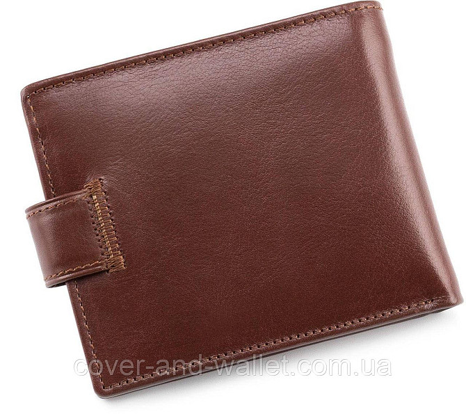 Коричневый классический мужской кошелек из гладкой кожи ST Leather Киев - изображение 8