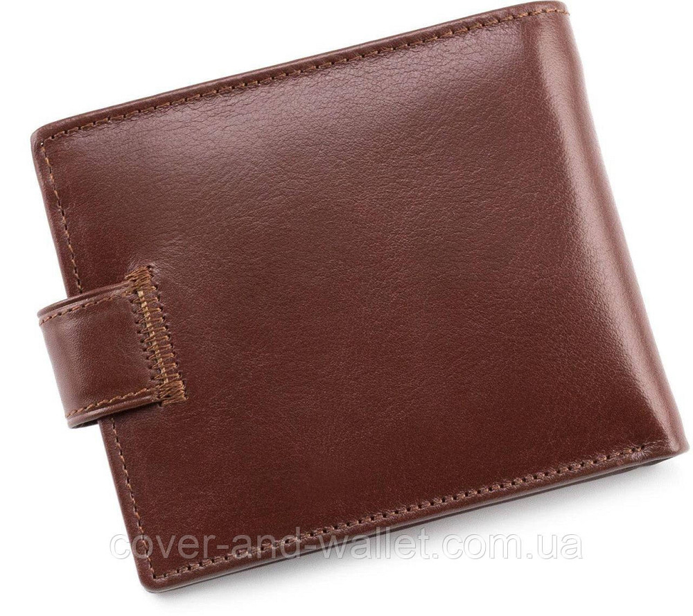 Коричневий класичний чоловічий гаманець з гладкої шкіри ST Leather Київ - фото 8