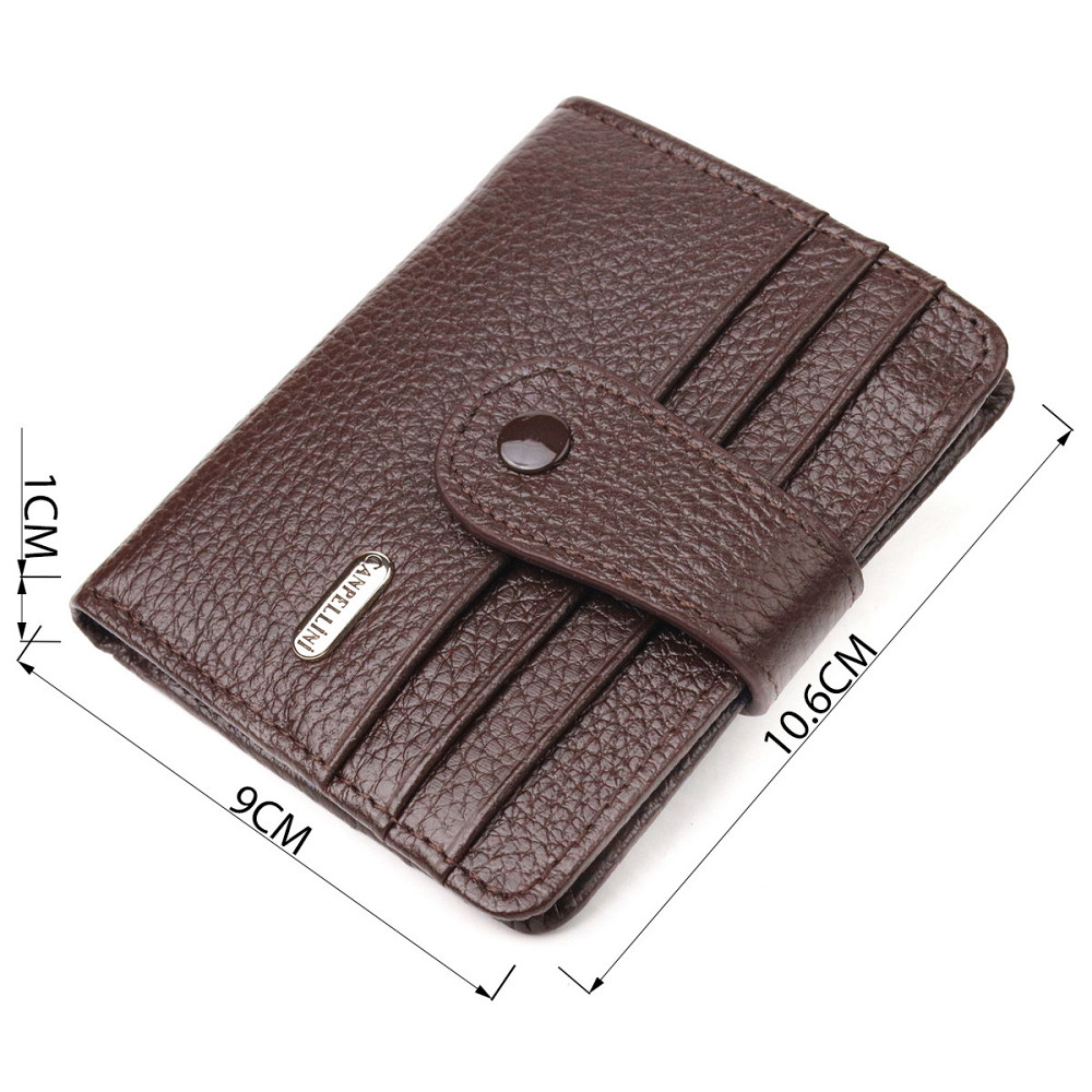 Компактный кошелек для мужчин из натуральной зернистой кожи CANPELLINI 21686 Коричневый Киев - изображение 8