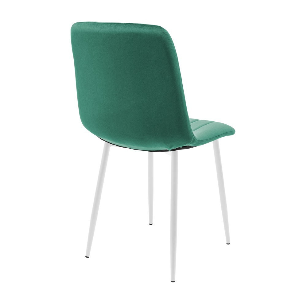 Стул кресло мягкий FuryDesign Malcolm 26 белые ножки Зеленый Киев - изображение 3