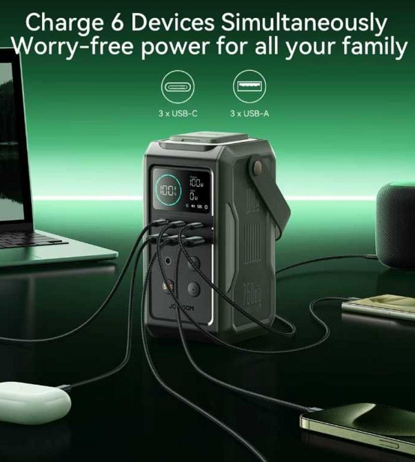 Повербанк Powerbank LiFePO4 JOYROOM PD100W 75000mAh 205Wh. Київ - фото 6