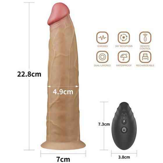 Вібратор - Dual-Layered Silicone Rotator 9" Flesh Sex Aura Київ