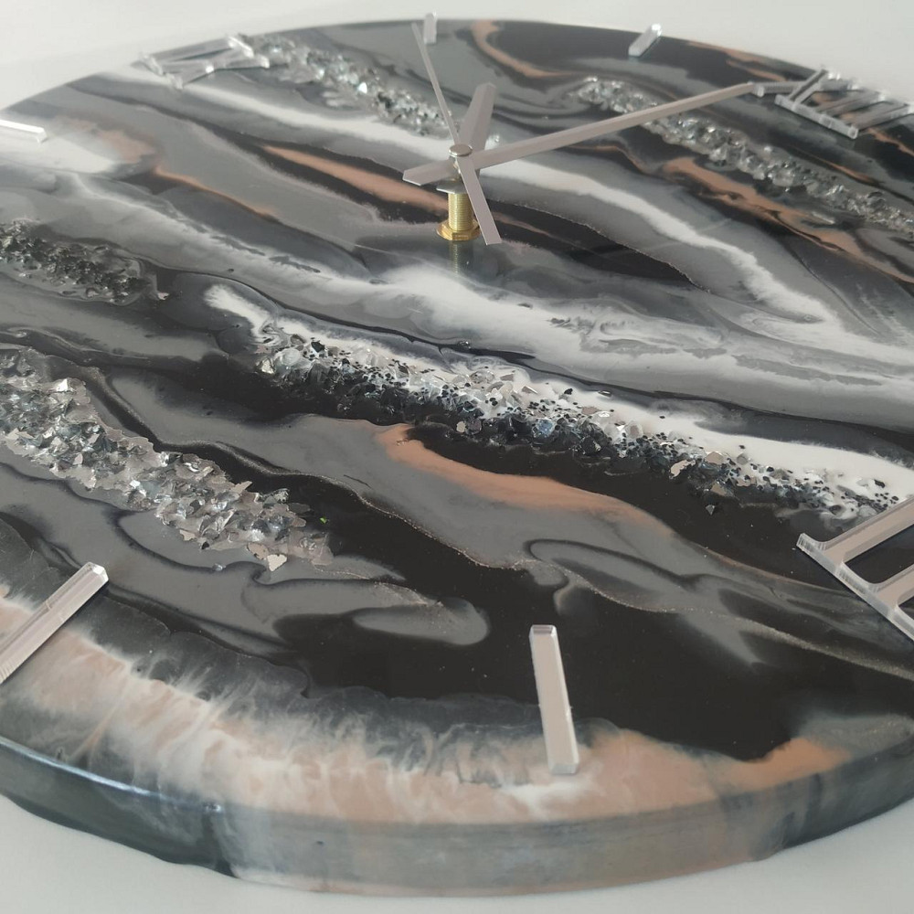 Часы настенные 40 см из эпоксидной смолы ручной работы Днепр - изображение 4