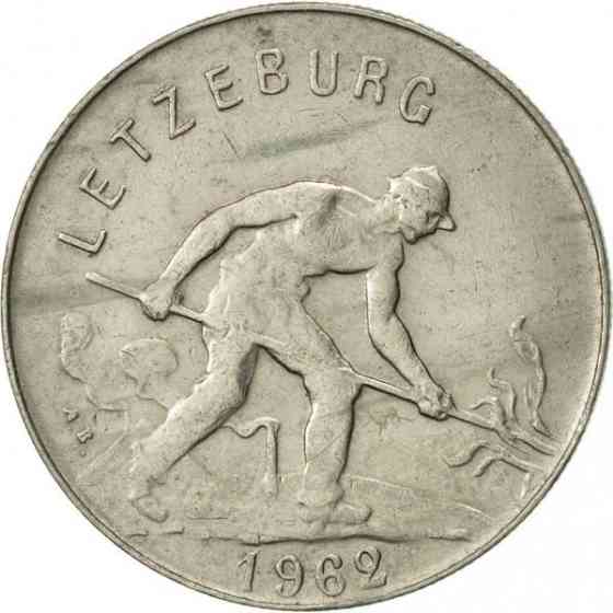 Монета 1 франк. 1962 год, Люксембург. Полтава