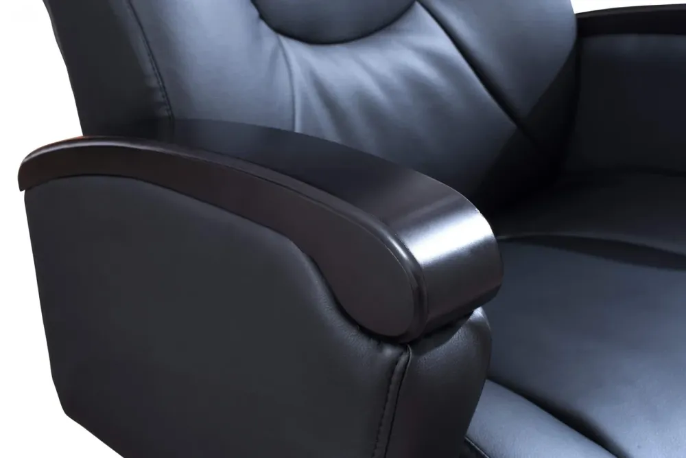 Офісне Крісло Керівника Richman Boss Шкіра Lux Wood М3 MultiBlock Чорний Дніпро - фото 4