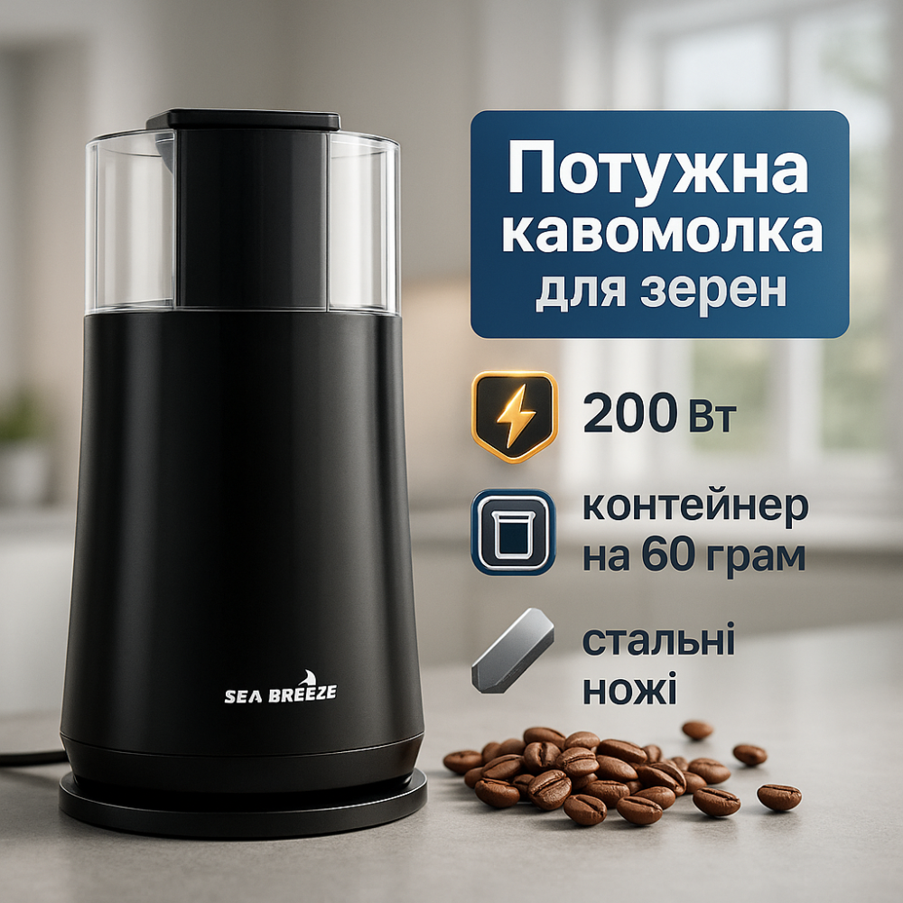 Кавомолка з містким контейнером, Електрична кавомолка для гурманів Зручна для кухні KS-51 Львів - фото 13