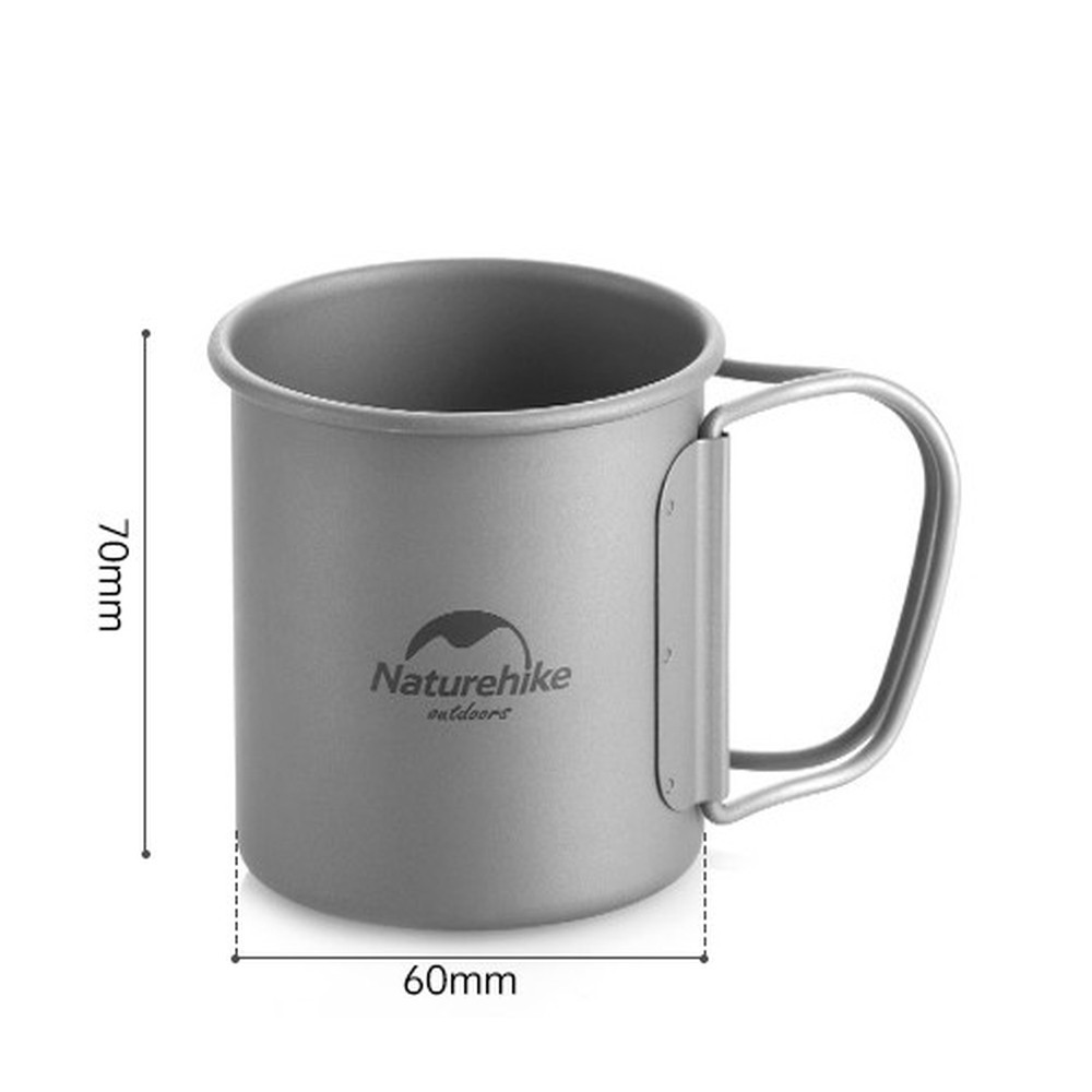 Кружка титановая с ручкой 200 мл Naturehike NH20CJ005 Ровно - изображение 2