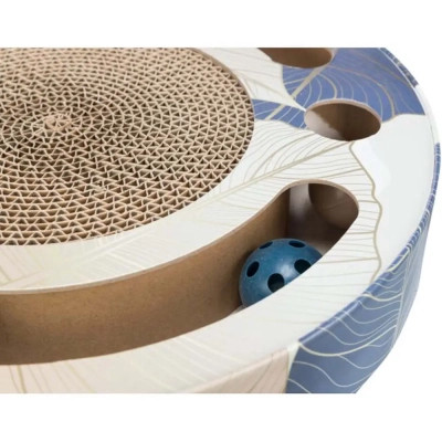 Дряпка (кігтеточка) для котів Trixie картонна з м'ячиками та м'ятою 33×5.5 см (синя) (4011905480046) Вінниця - фото 6