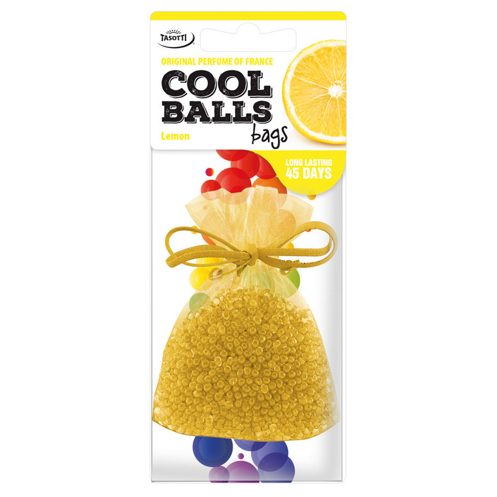 Ароматизатор для авто мішочок "Cool Balls" Lemon (Лимон) 25г Tasotti Київ - фото 1
