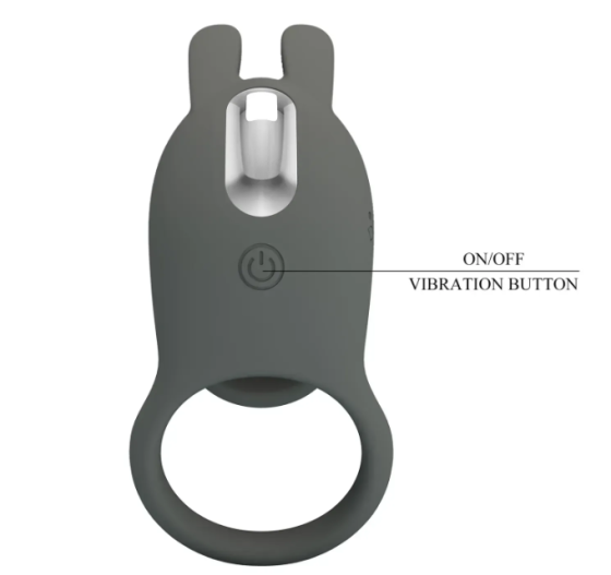 Насадка з вібрацією Pretty Love - MASTER RING GRAY, BI-210326-1 Sex Aura Київ