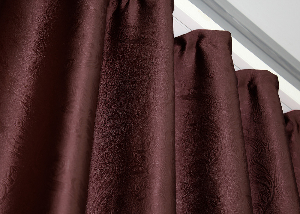 Комплект готовых штор VR-Textil Софт № 1444ш 135х270 см 2 шт Бордовый (39-015) Киев - изображение 8