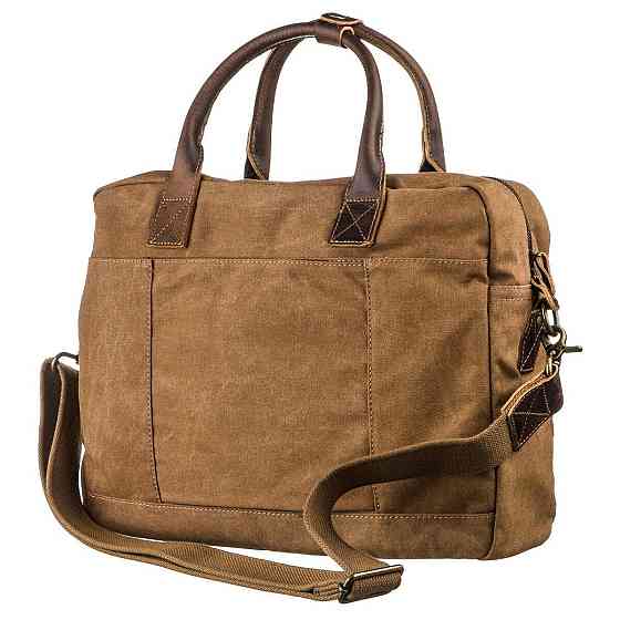 Текстильна сумка для ноутбука легка Vintage 20118 Коричнева Київ