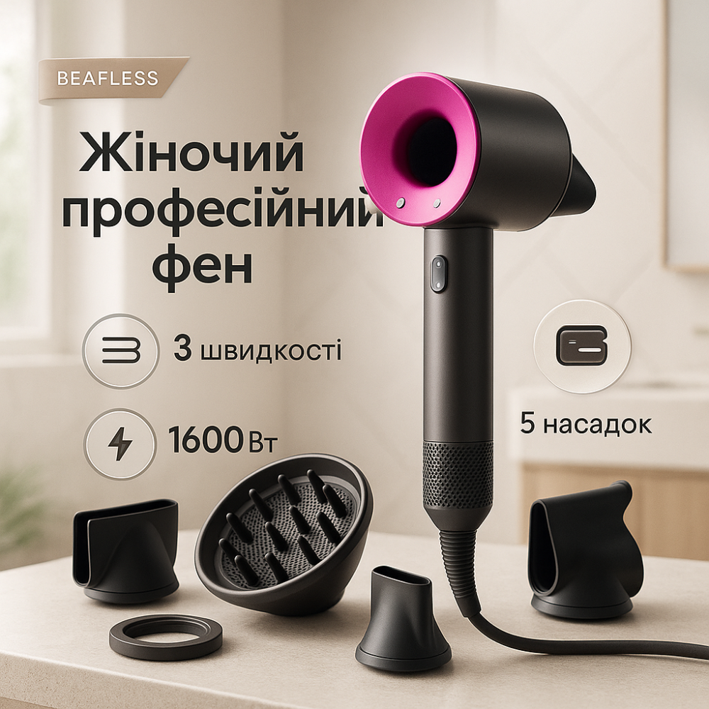 Мощный универсальный фен, Фен с холодным воздухом для укладки Электрический для укладки IA-96 Львов - изображение 16