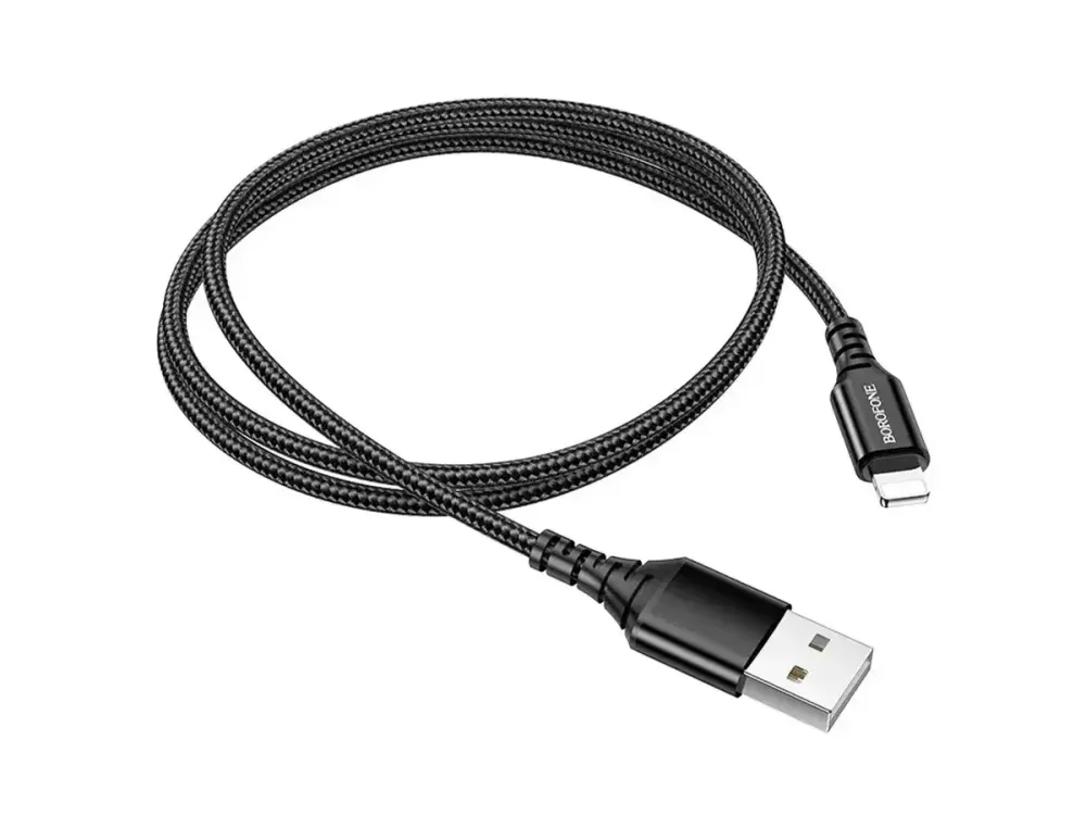 Кабель USB - Lightning Borofone BX54 Ultra Bright 1м 2.4А швидка зарядка для iPhone iPad шнур з чіпом захисту Одеса - фото 4