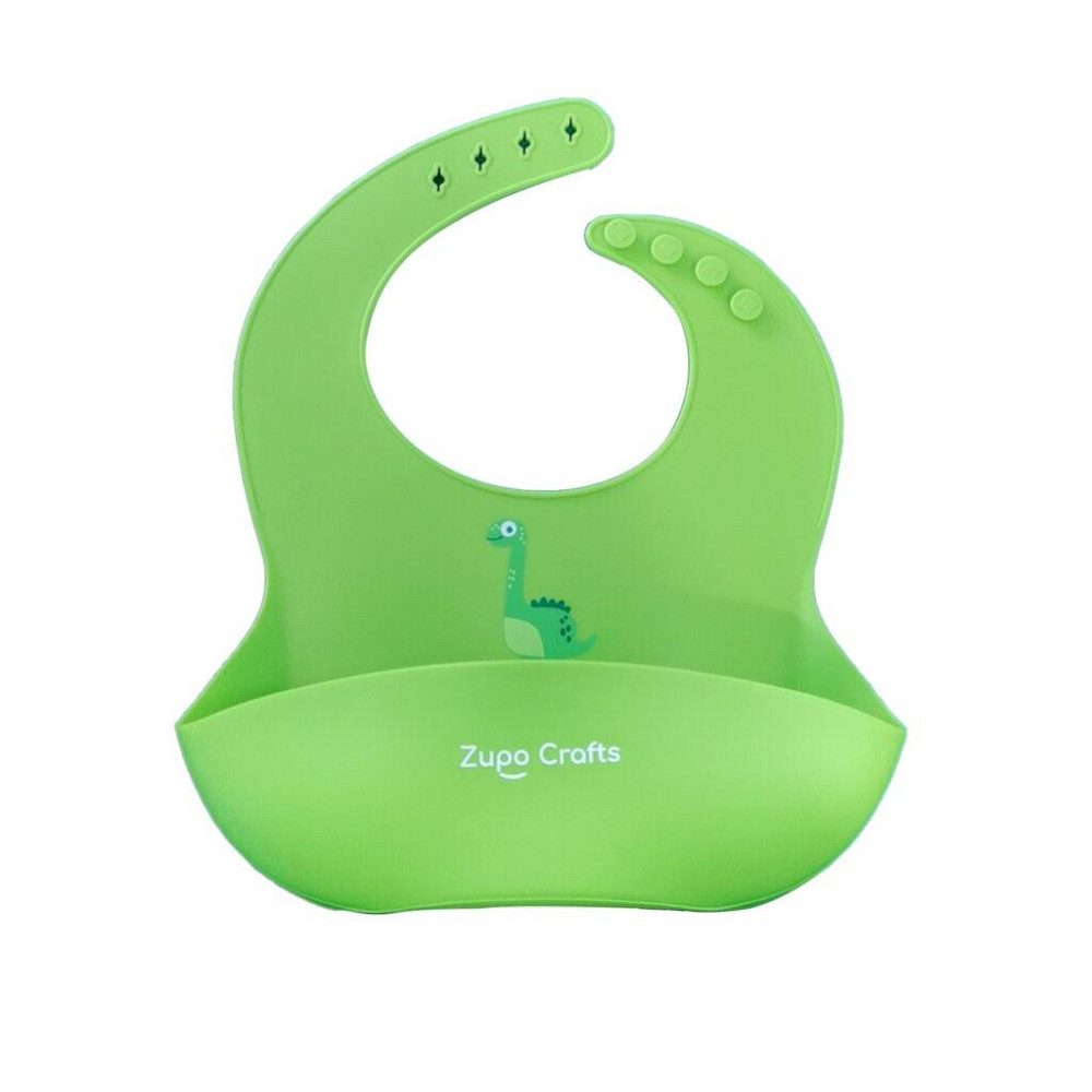 Слюнявчик силіконовий Zupo Crafts Dino зелений Київ - фото 1