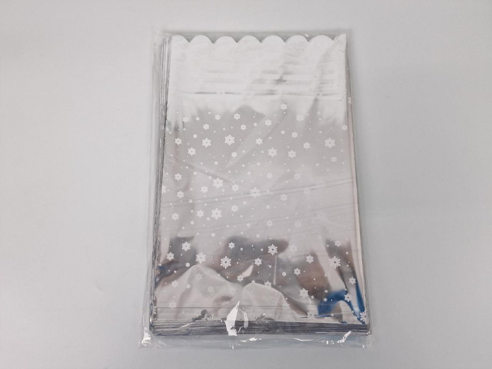Пакет із малюнком для пакування подарунків (25*40) No91 фольгований "Сніжинка" (100 шт.) Харків - фото 2