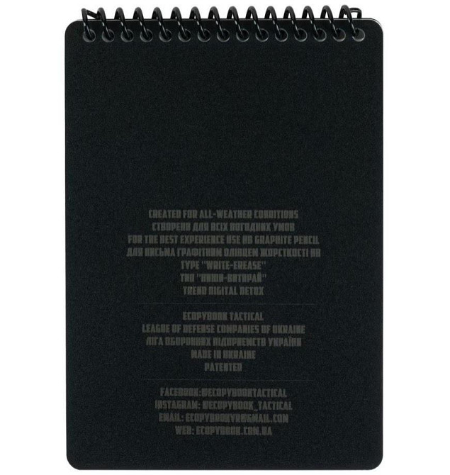 Водонепроницаемый Блокнот с транспортиром формата А6 M-Tac 