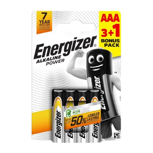 Батарейка лужна AAA/LR03 (бл-3+1шт) Energizer Power Житомир - фото 1