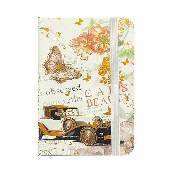 Блокнот А6 на резинке 5702-1 твердая обложка, линия 14х9 см 80 листов Винница