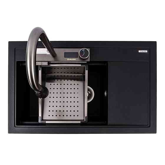 VALESO Гранітна мийка VALESO ATRUM 7950 матова Чорний металік Киев