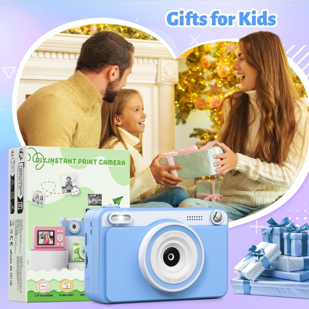 Дитячий цифровий фотоапарат миттєвого друку GREENKINDER H10 FullHD 1080P з картою 32 ГБ та 5 рулонами паперу Київ - фото 9