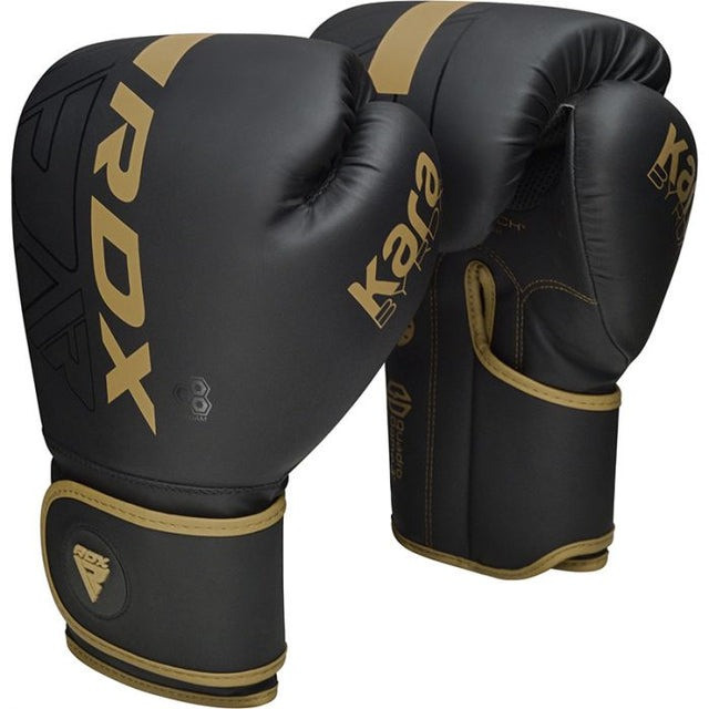 Боксерські рукавиці RDX F6 Kara Matte Golden 12 унцій (капа в комплекті) Кам'янське - фото 3