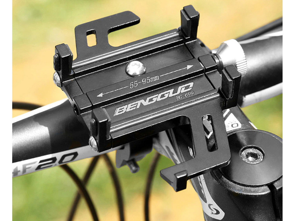 Держатель для мобильного телефона алюминиевый на велосипед SJJ-012 Feel Fit Черный Бровары - изображение 2