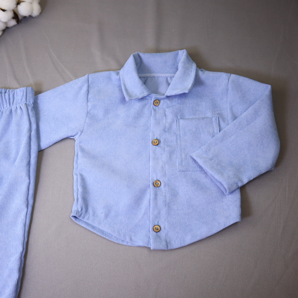 Святковий костюм для хлопчика/ костюм на хрещення (сорочка+штани) Блакитний Кам'янець-Подільський - фото 5