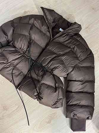 Куртка женская Fashion 3097 пуффер оверсайз со шнурком на талии коричневая, коричневый, S Киев