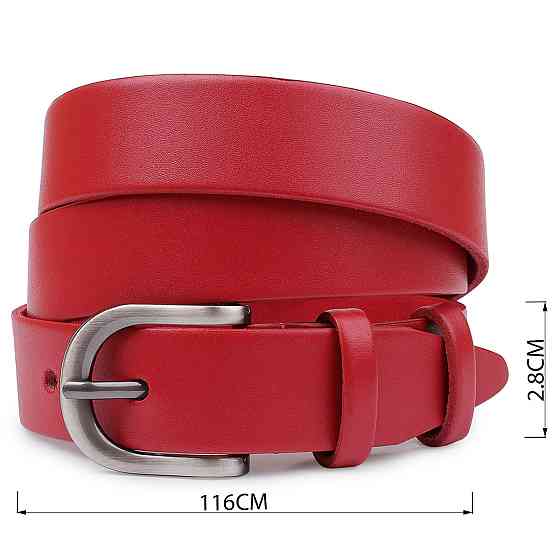 Женский кожаный ремень Vintage 20786 Красный Киев