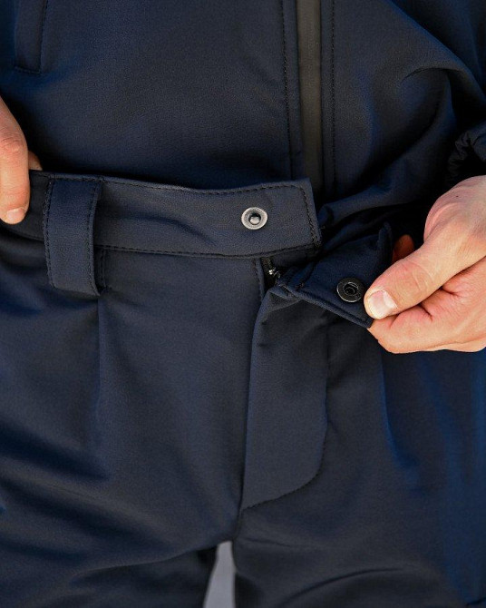 Демісезонний осінній чоловічий тактичний костюм софтшел SATELIT синій ДСНС Одеса - фото 9