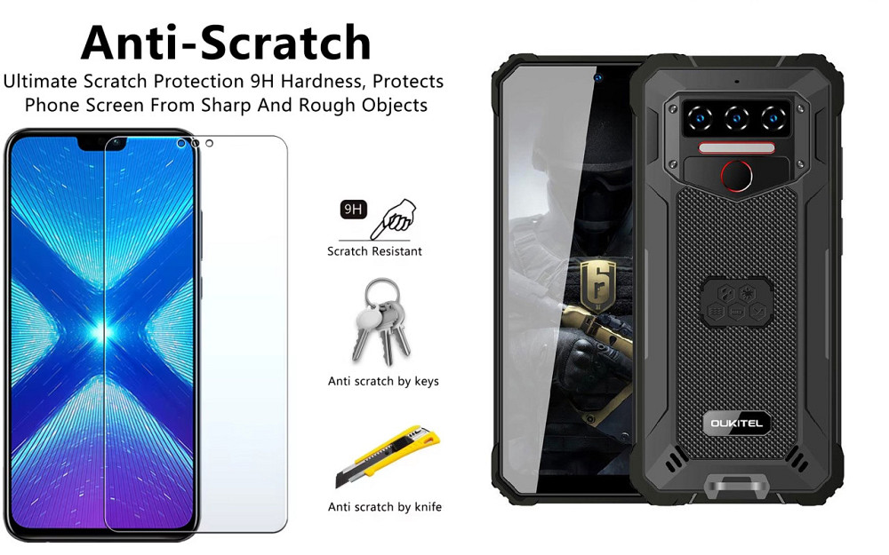 Захисне скло NeoGlass для Oukitel WP23, WP23 Pro – надпрозоре та стійке Київ - фото 1