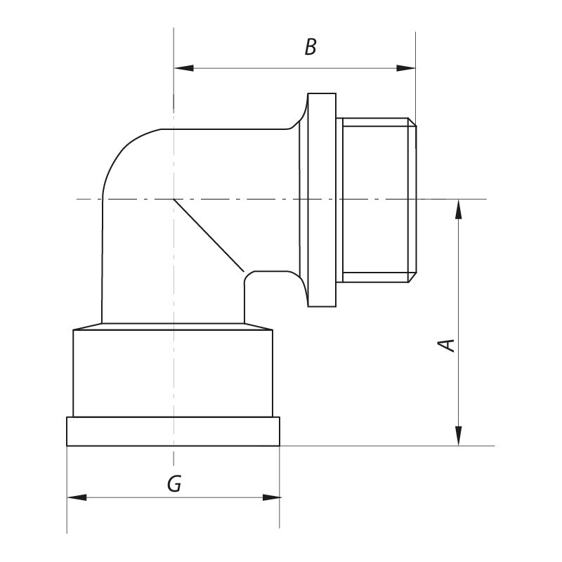 Угол 3/4'' НВ Koer KF.L08MF (KF0076) Киев - изображение 2