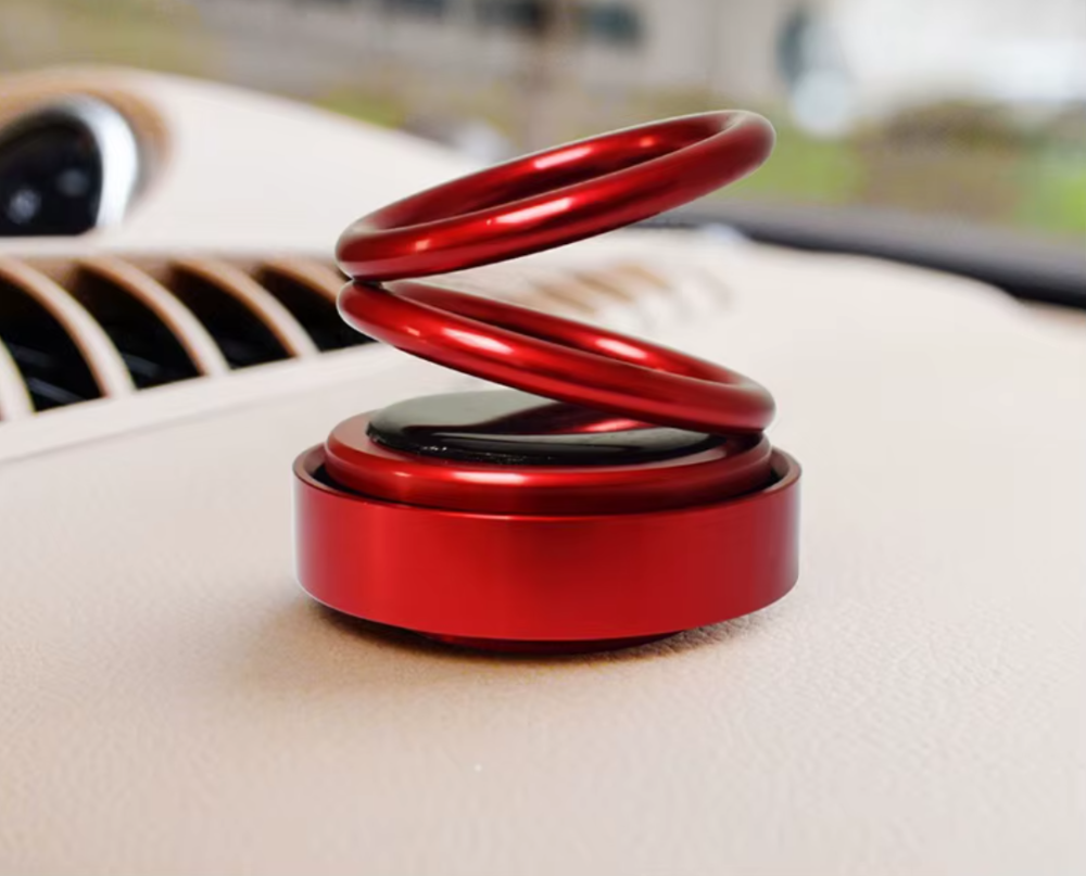 Ароматизатор у машину освіжувач повітря дифузор «Кільця левітації» на сонячній батареї, колір червоний Кам'янець-Подільський - фото 1