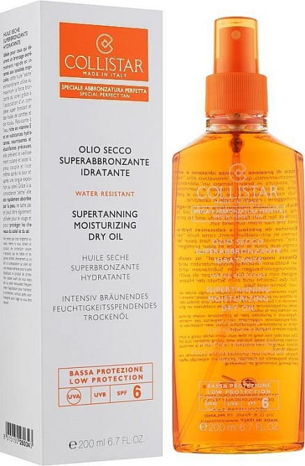 Масло-спрей для інтенсивної засмаги Collistar Supertanning Moisturizing Dry Oil SPF6 200ml Слов'янськ - фото 1