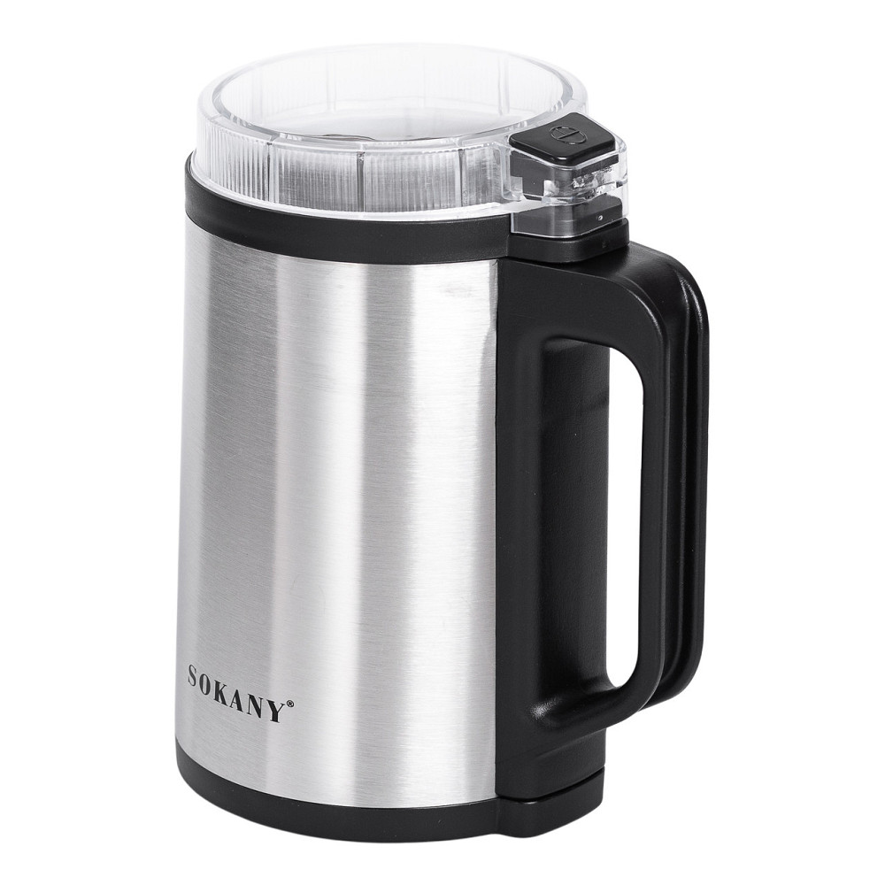 Sokany Кавомолка електрична 300 Вт автоматична 140 г для дрібного помолу із нержавіючої сталі S Коломия - фото 4