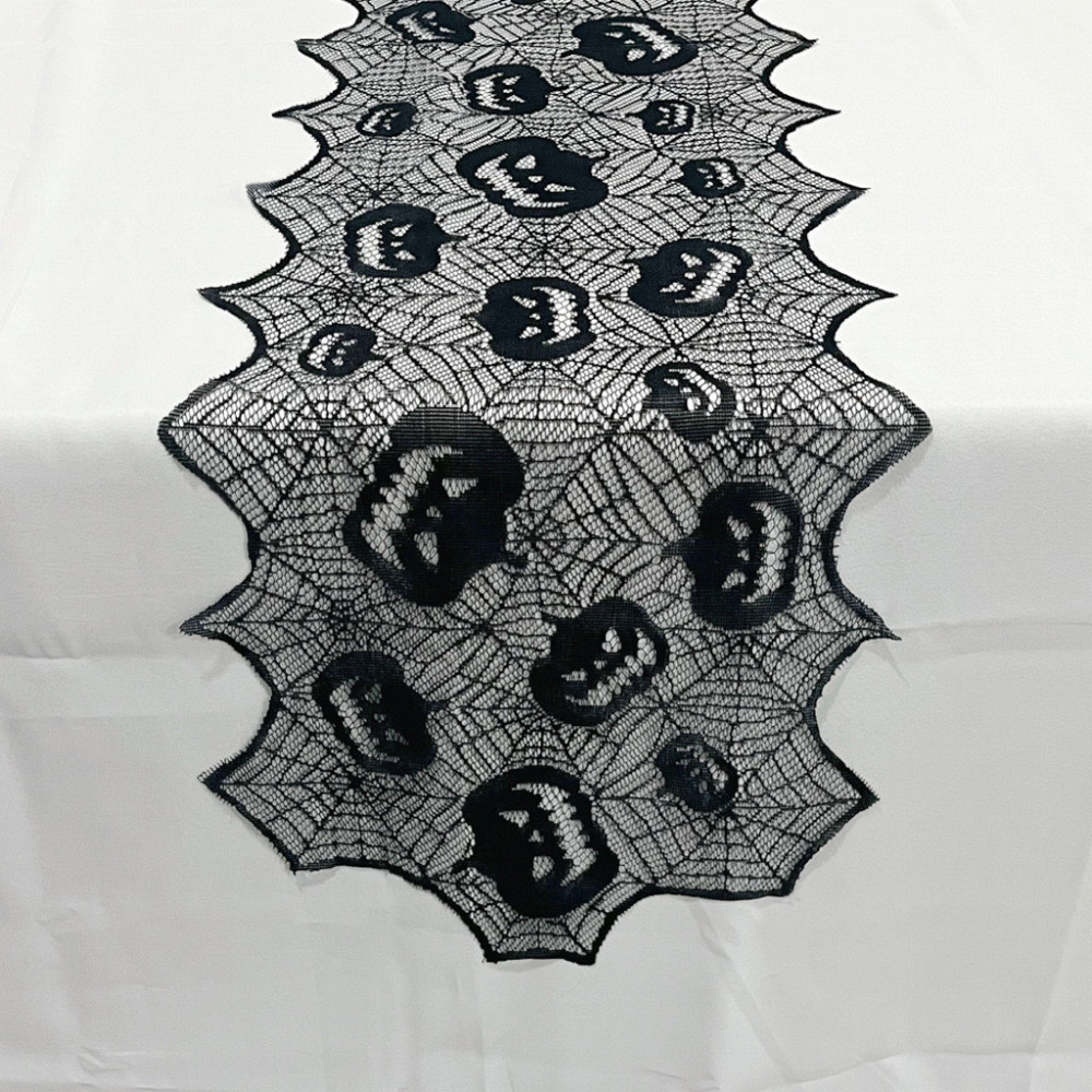 Скатерть на Хэллоуин Тыквы 180 на 40 см черный Киев - изображение 6