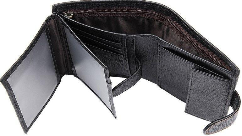 Гаманець чоловічий шкіряний Чорний (Vintage) Київ - фото 19