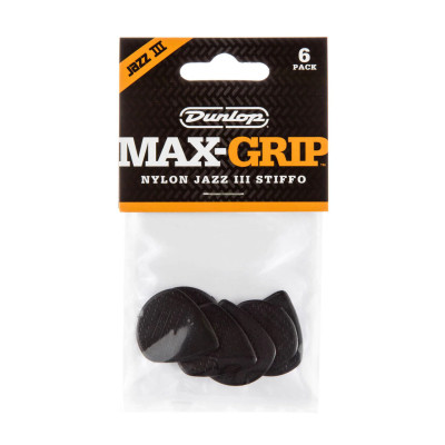Медіатор Jim Dunlop Max-Grip Jazz III Stiffo Pick 6 шт. (471P3S) Вінниця - фото 3
