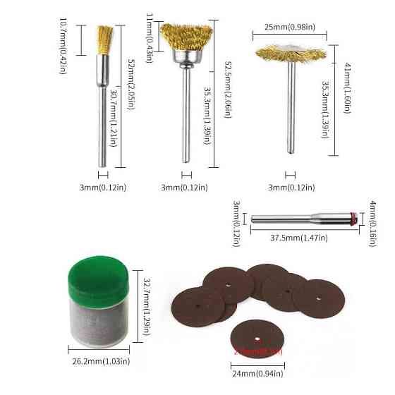 Набор насадок 150 шт для дремеля, гравера и бормашины 1/8