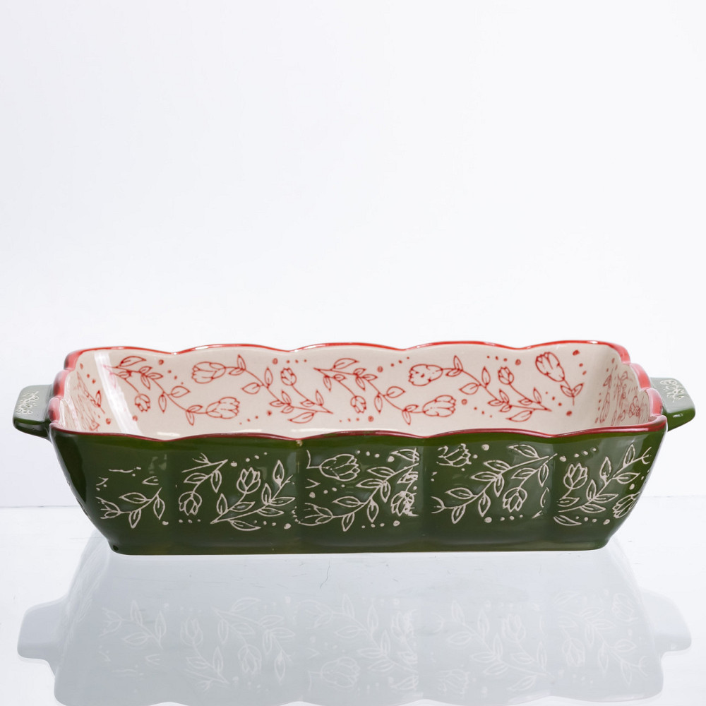 Yiwu Форма для випікання Vintage 28×17×5 (см) прямокутна форма для випікання в духовці з ручкам Коломия - фото 3