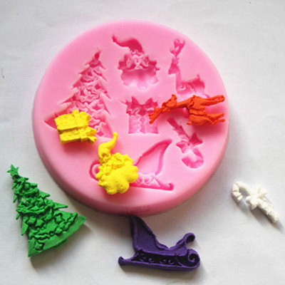 Молд новорічний силікон 75 мм рожевий Київ - фото 7