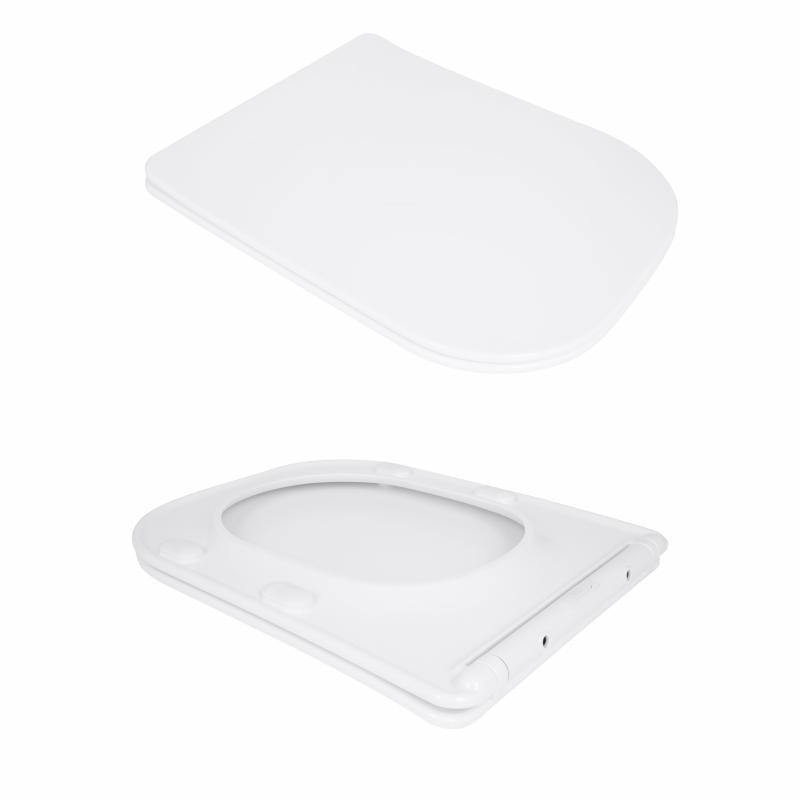 Унитаз напольный Qtap Aquarius Ultra Quiet 620×355×790 мм с сиденьем Soft-close, White QTAQAW27W49262 Киев - изображение 8