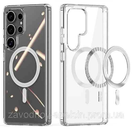 Samsung S25 Ultra S938 Прозорий чохол Магнітне кільце (TPU+PC) Одеса
